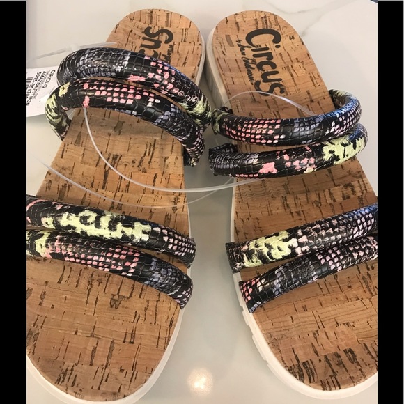 SAM EDELMAN CIRCUS AMAZON PYTHON SANDALS NEW - Picture 2 of 7